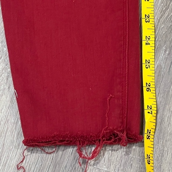 EUC Women’s US 29 HUDSON Red Distressed Cotton Stretch Staple Jeans Denim Pants - Picture 14 of 14